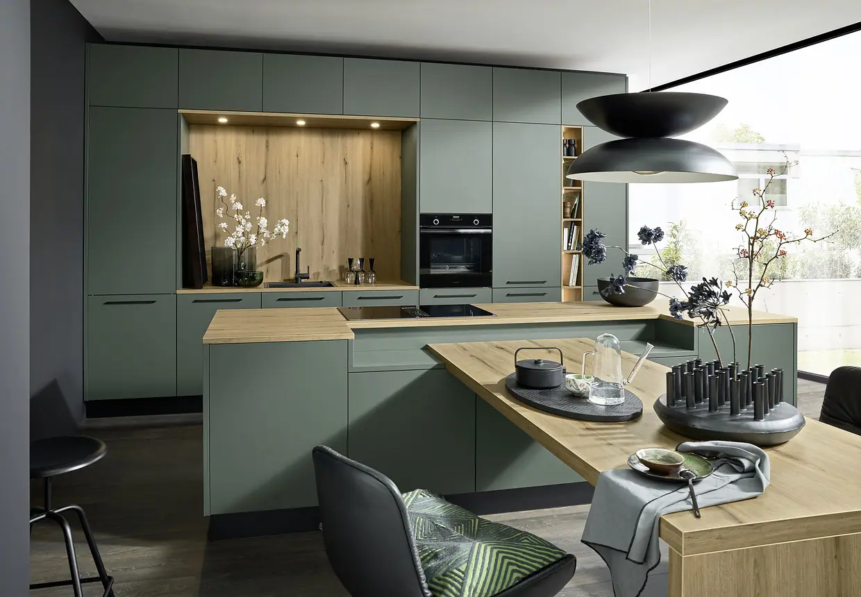 MANHATTAN UNI Black Green kitchen by Nolte