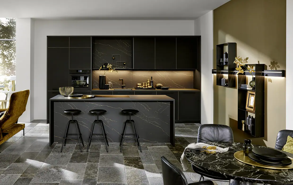 FLAIR Black · brass look by Nolte