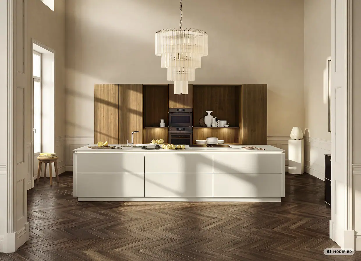 neoFLAT Walnut Rosado · SOFT LACK Cashmere kitchen by Nolte (nolteneo)